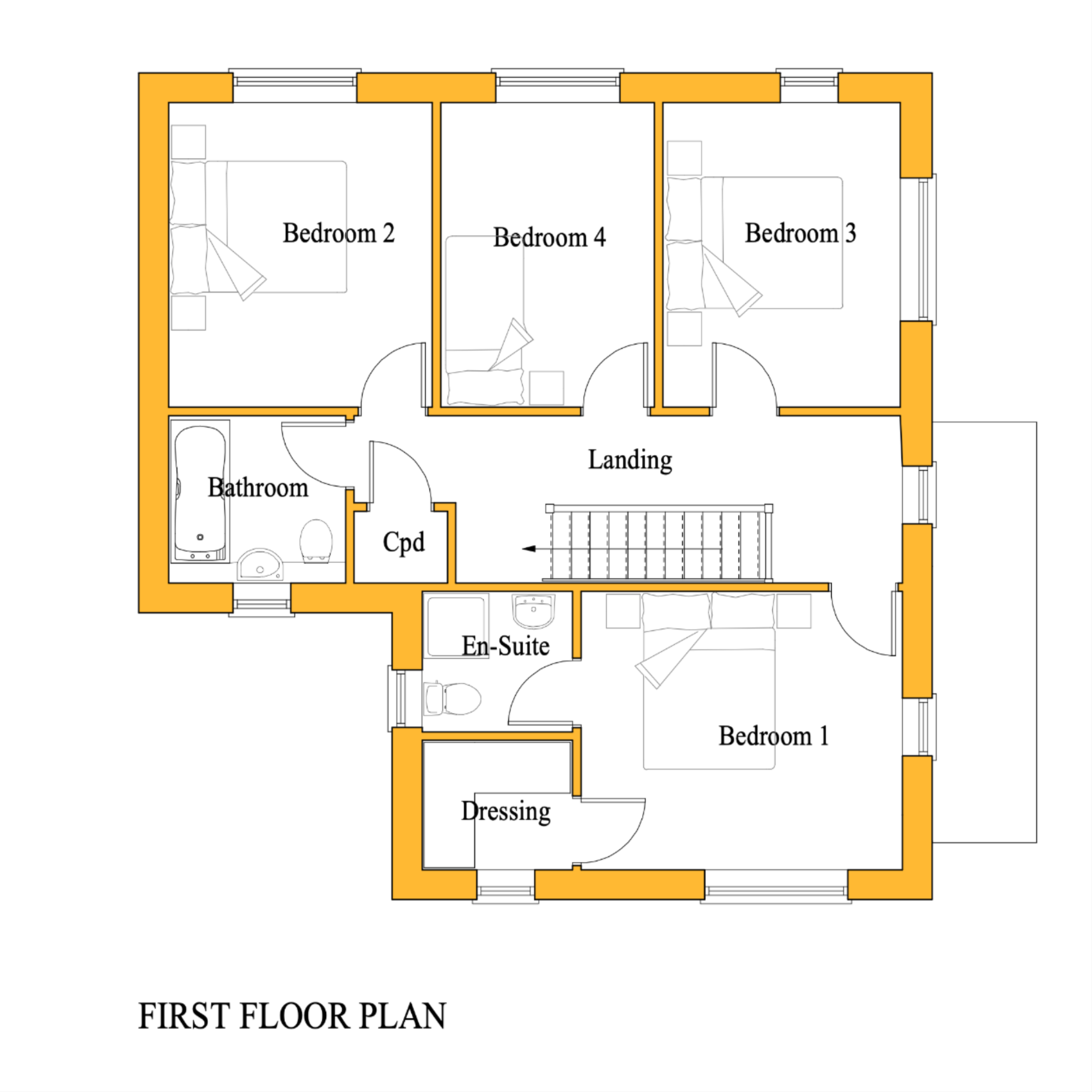 The Phantom Type A First Floor Plan